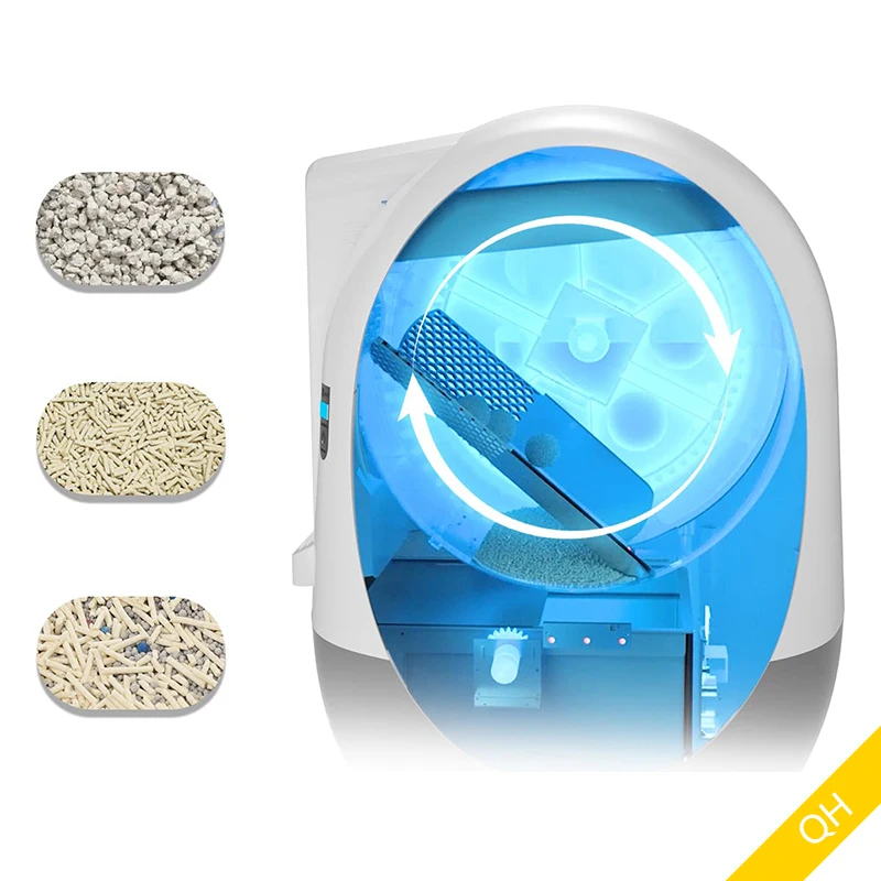 Wholesale White Plastic Smart Cat Toilet Fully Enclosed Automatic Cat Litter Box