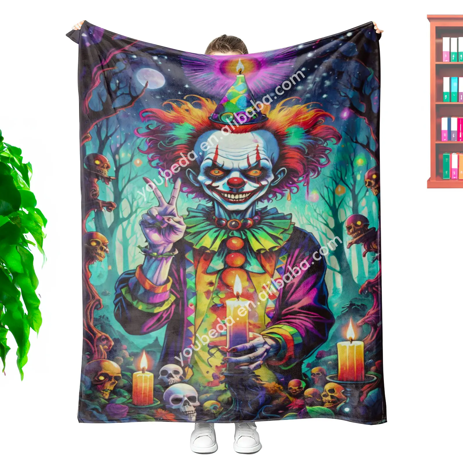 Personalized custom Horror Movie character Fleece Blanket Halloween Scary Gifts for Christmas