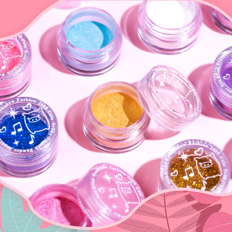 Contour Compact Transparent Multicolor Eye Shadow Powder Highlight Powder Monochrome Shimmering Powder Eye Shadow Brightening