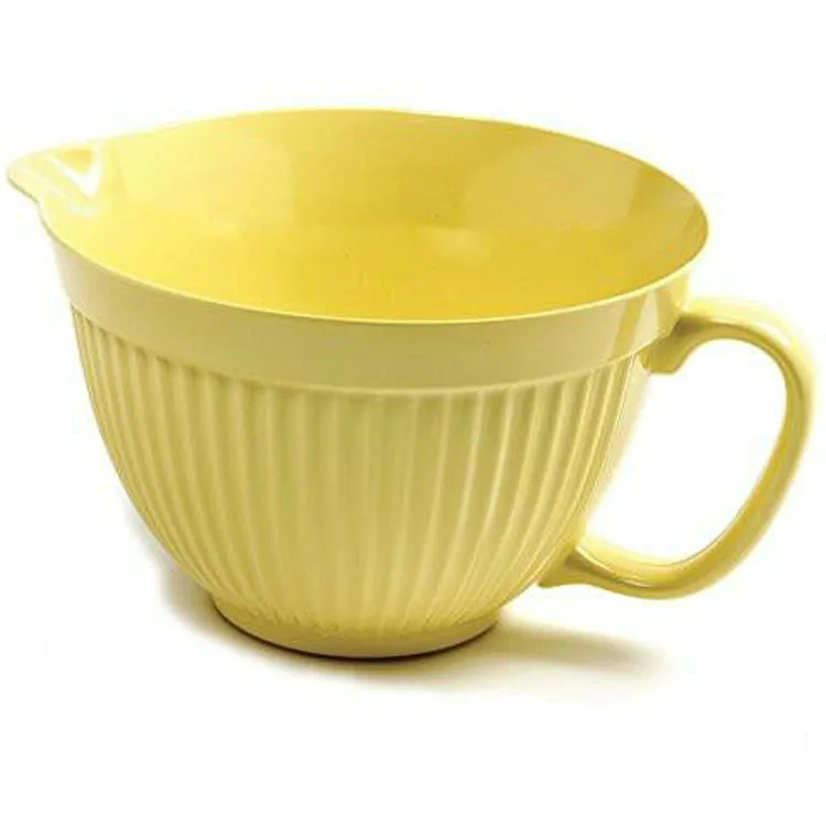 2 Ltr 20cm Cream White Melamine Batter Jug Bowl With Spout & Handle