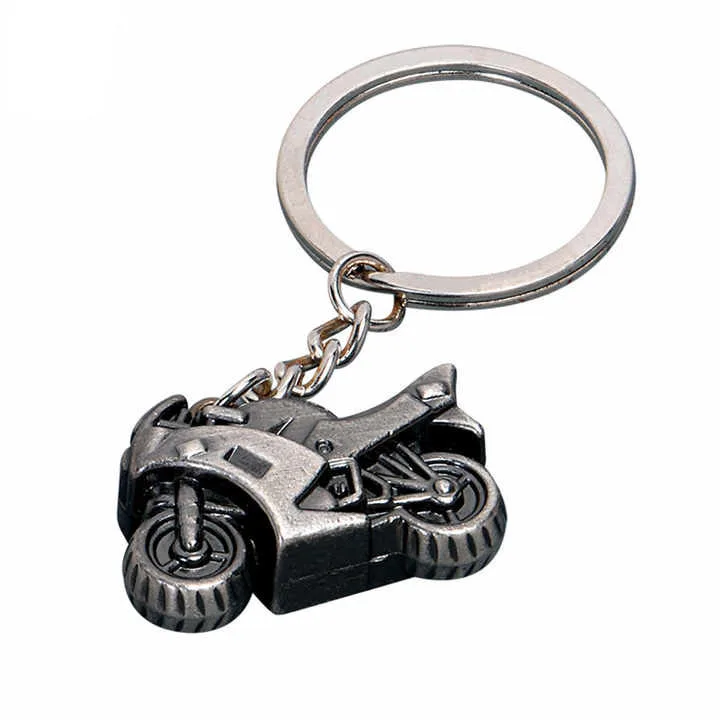 High quality promotional gift custom logo 3D motorcycle metal keychain