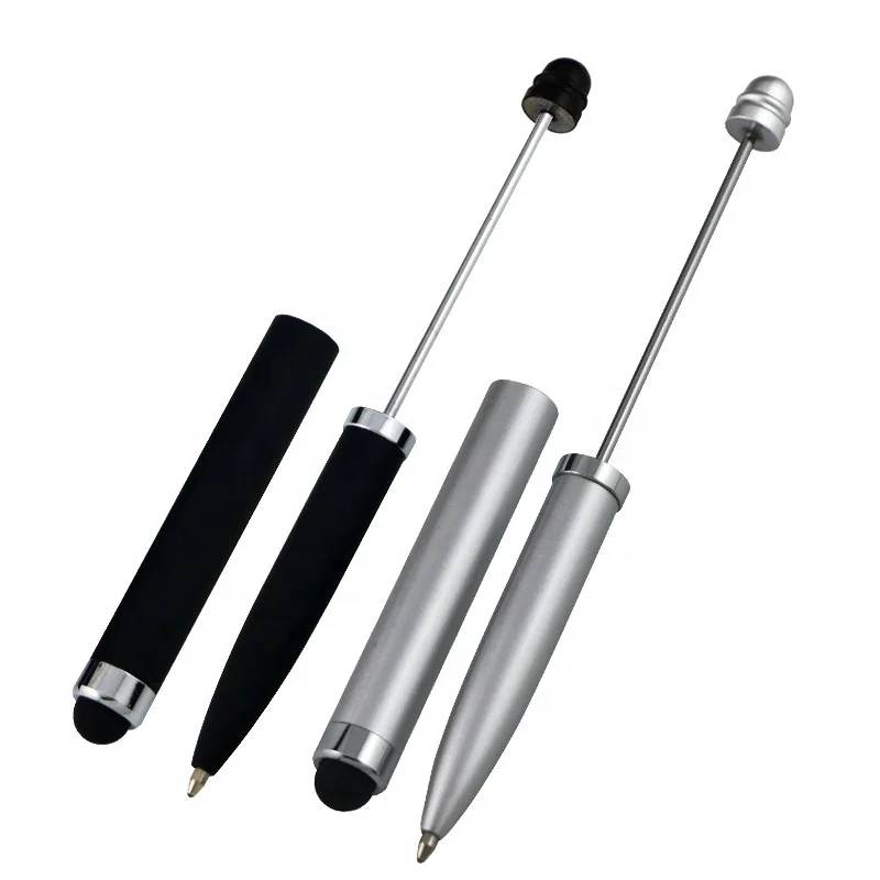 2-in-1 Metal DIY Beaded Pen Capacitive Ballpoint Pen Stylus Pen for Ipad
