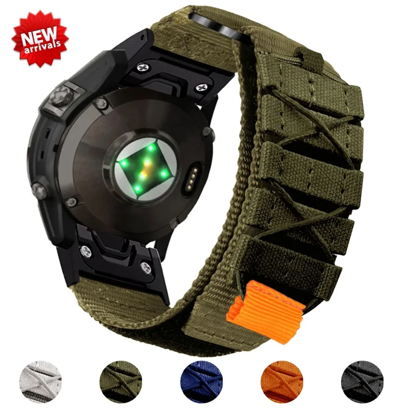 New Nylon Loop Strap for Garmin Tactix 7 Pro Fenix 7X 6X 7pro 6 3 HR 5plus Bracelet for Garmin Watch Band 26mm 22mm SmartBand