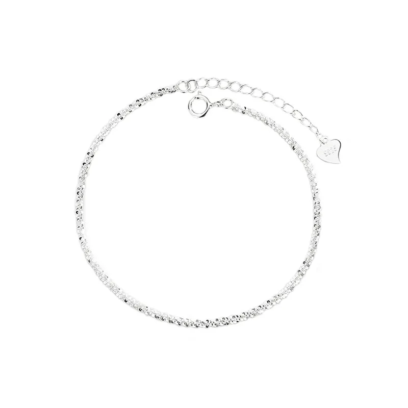 Hotsale Fine Jewelry S925 Sterling Silver Sparkling Chain Bracelet For Women Gift