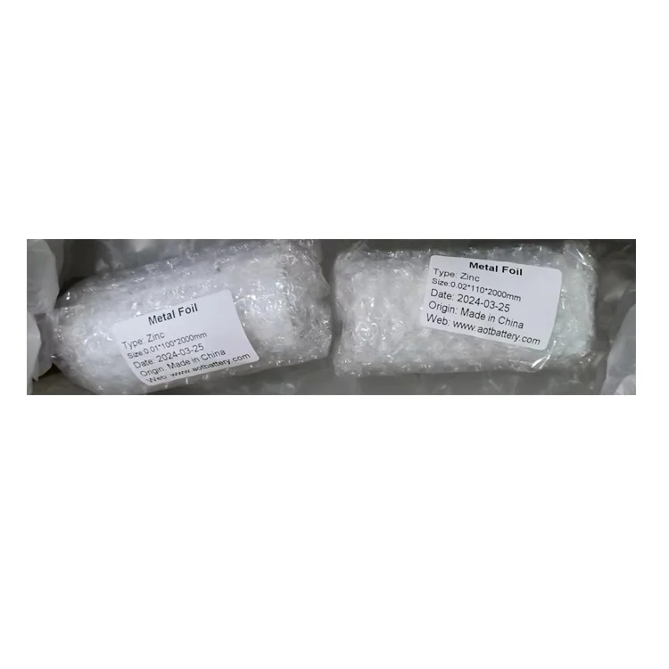 Zinc Metal Foil Strip for Lithium Battery Research
