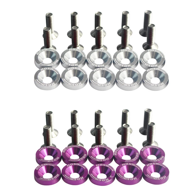 Auto M6 Modification JDM Sticker Password Fender Washer License Plate Bolts License plate frame gasket