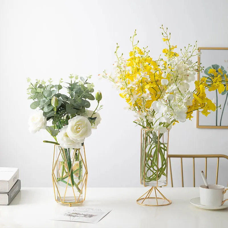 Wholesale home decor metal flower vase