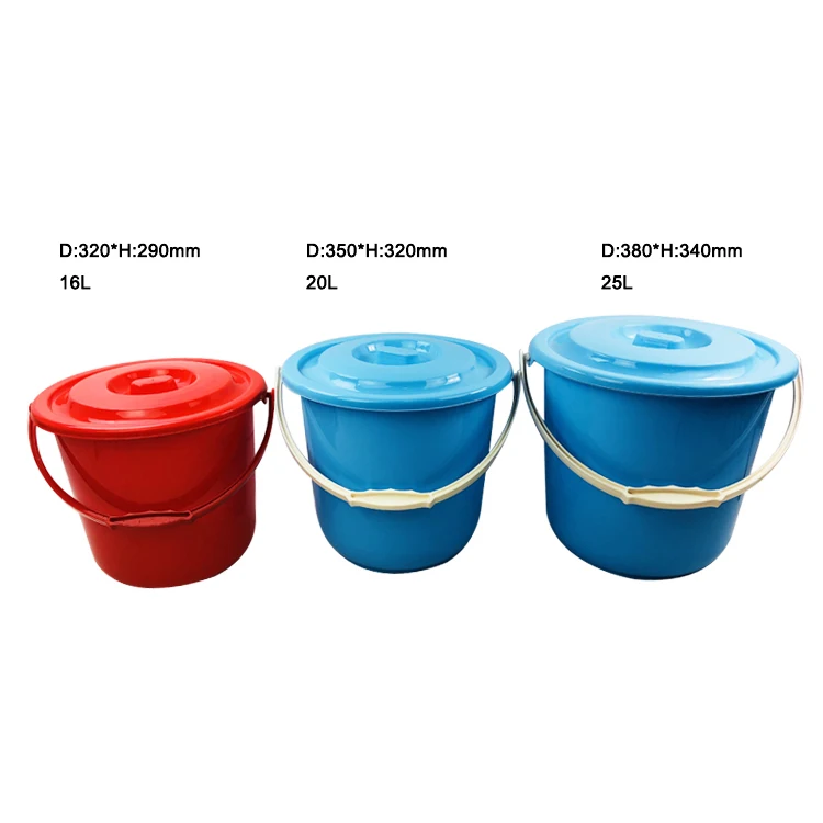 Raw Material PP Plastic Water Storage Container Plastic Bucket With Lid Cover