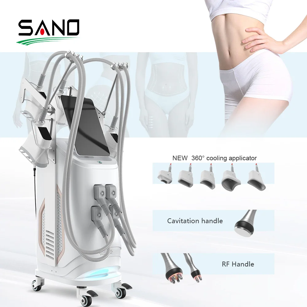 360 Cryolipolysis Machine Fat Freezing Cavitation System Cryo With Four RF Head Slimming Machine