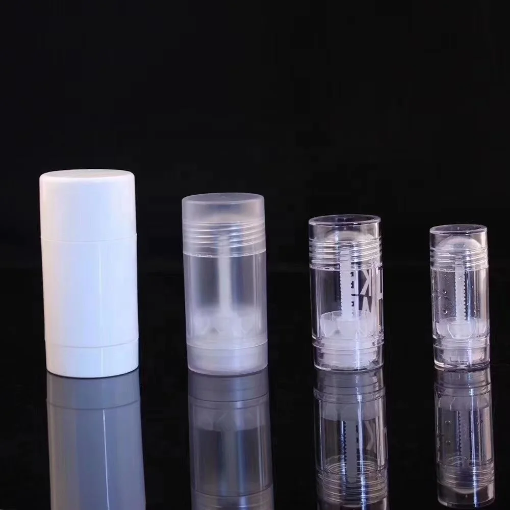 
Transparent Round Container Twist Up Deodorant Stick tubes 75ml 30ml 15ml Empty AS Plastic Deodorant Stick bottle 