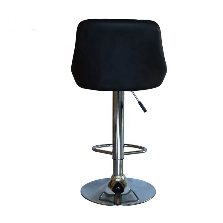 2021 Shiyi Black Counter Height pu leather swivel bar stools for kitchen bar