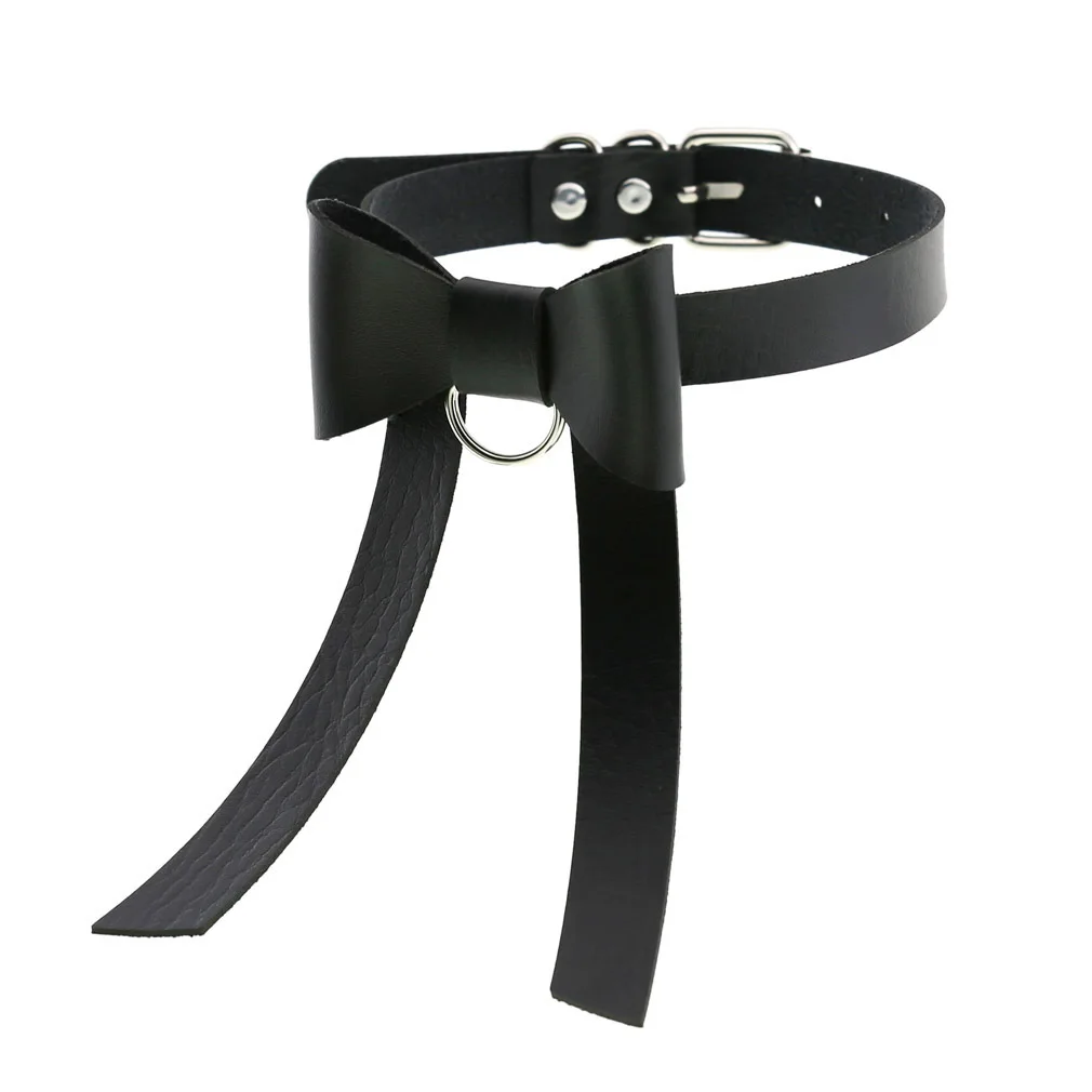 NC-81 Wholesale Fashion Handmade Women Bowknot PU Leather Short Neck Jewelry Bow Choker