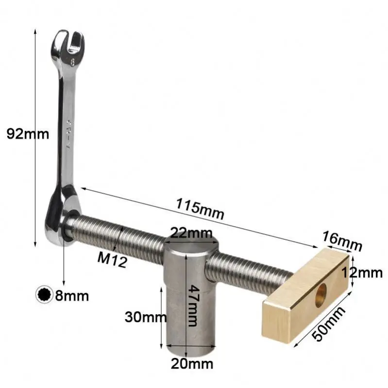 TEBAK Hot seal woodworking tools table lock fitting stainless steel clamp tool table vise table clamp woodworking pipe clamp