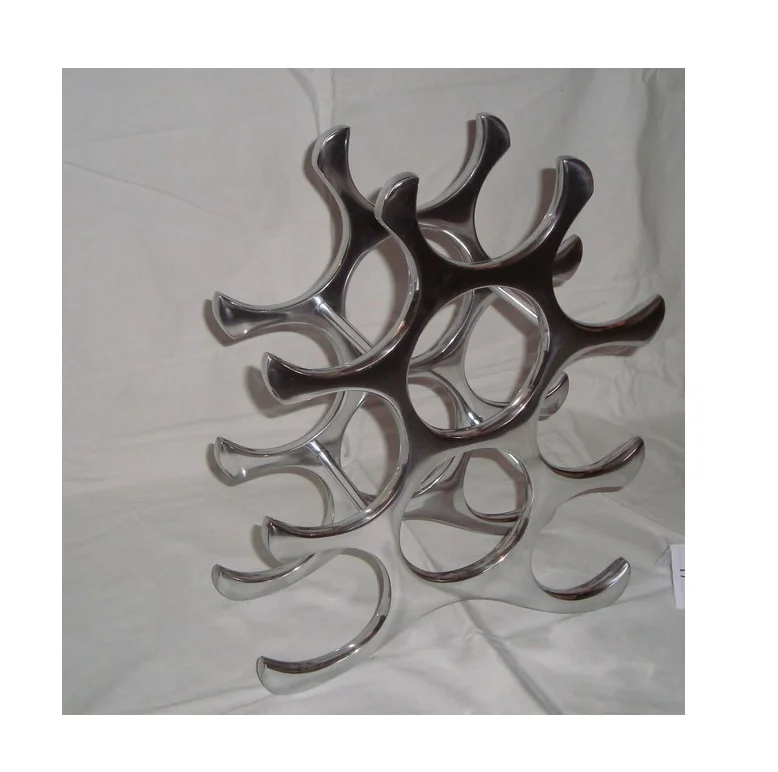 Modern Look Iron Bar Table with Wine Bottle Holder Stand