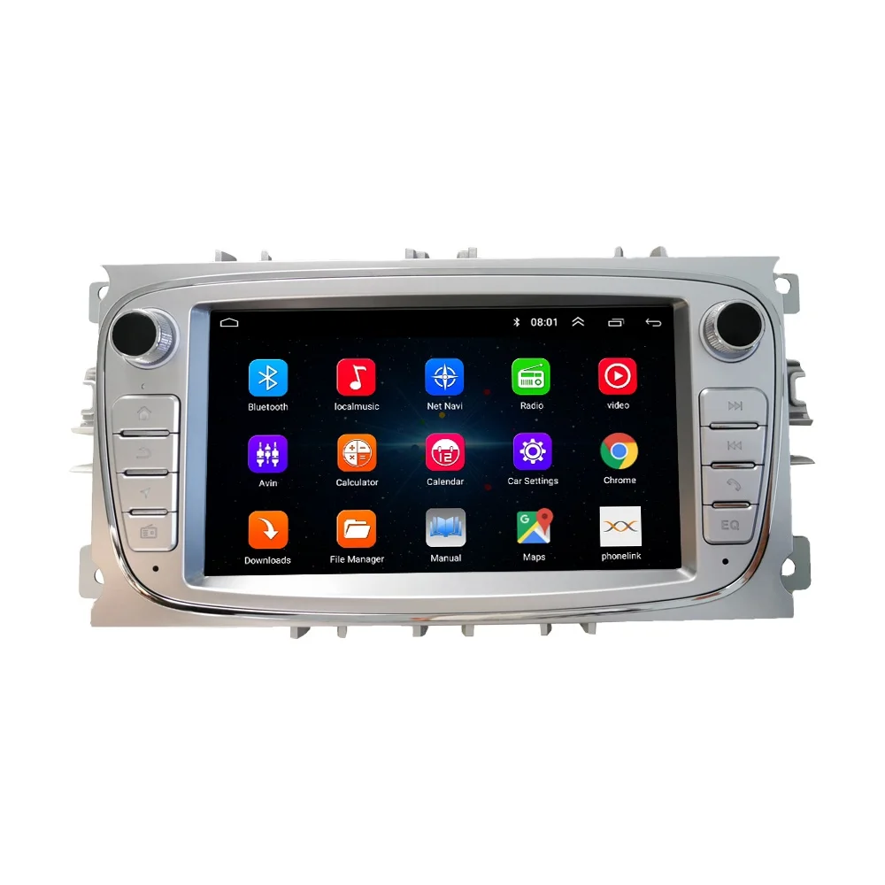 7 Inch Car Stereo For Ford focus Focus II S-Max Mondeo 9 Galaxy II C-Max Kuga Car GPS tracker Car Radio Android Steering Wheel