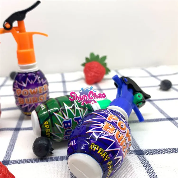 OEM Wholesale Mini Boom Grenade Shape Fruit Flavour Liquid Spray candy