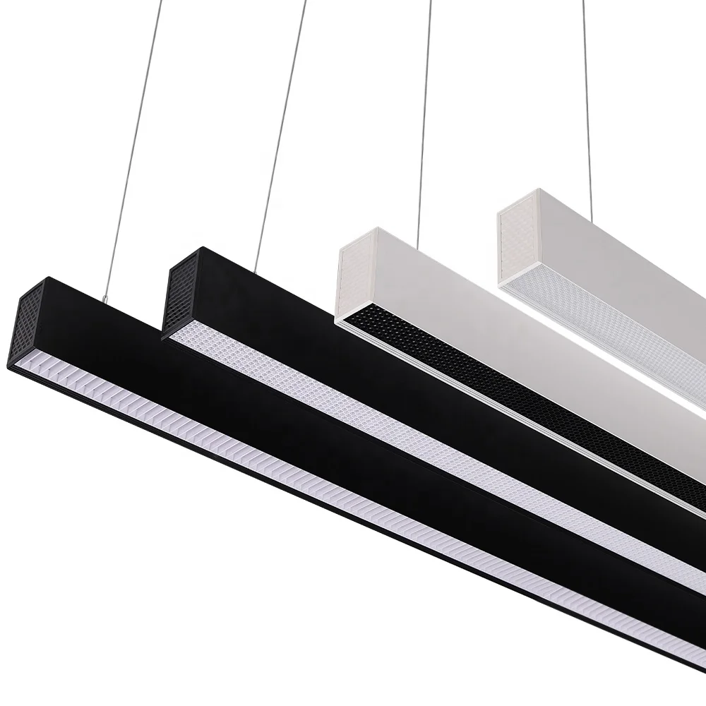 Seamless Linking Up and Down LED Linear Light 2ft 4ft 5ft 30w 40w 50w Microprism Cover LED Pendant Linear Light for Office