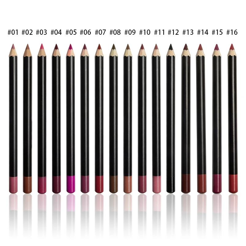 VV-07 Make Your Own Brand 16 Color Waterproof Custom Lipstick Cosmetics Eyeliner Pencil Multifunctional Lip Liner