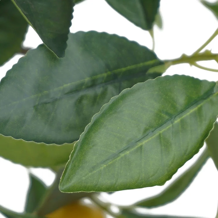China factory direct sale faux potted lemon fruits tree 70cm Real touch artificial lemon tree in plastic pot for decor