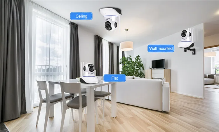 Top Sale 2mp/3MP iCsee xmeye auto tracking 3 antenna wireless home security robot PTZ Indoor wifi smart ip camera cctv