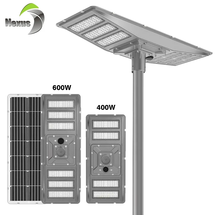 China Factory High Lumens Intelligent All In One 400watt Led Aluminum Housing Solar Street Light