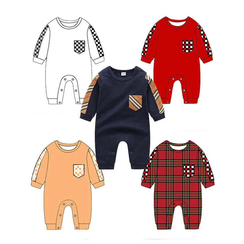 Newborn Baby Romper Cover Your Hands and Feet Toddler Custom Clothes Long Sleeve Zip Romper Infant Comfortable Clothes Jumpsuit