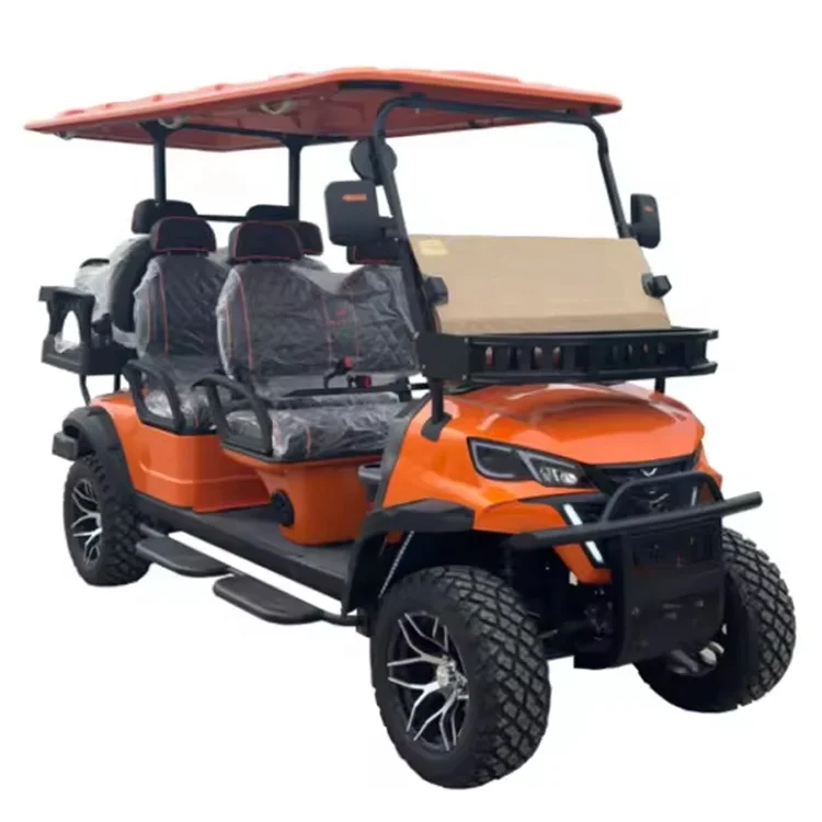 New Design Professional Custom Electric Golf Cart Hunting Lithium Battery 6 Persons 4+2 Seats remote  Golf buggy