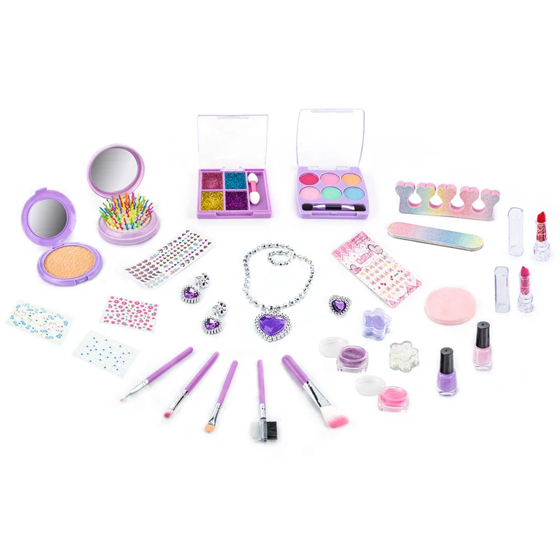 Children Pretend Play Toy Girl Dressing Box Washable Cosmetics Set Kids Makeup Kit Beauty Fashion Toys