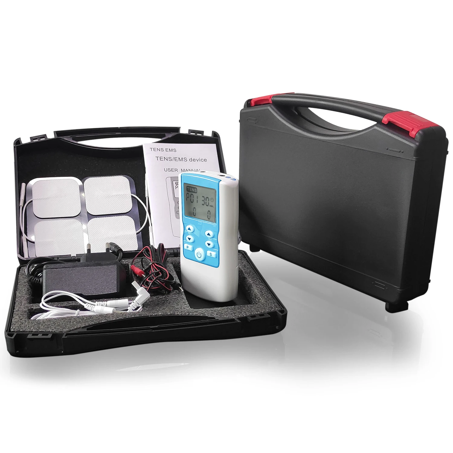 10 fixed TENS programs 2 fixed EMS programs 2 adjustable  TENS and 2 adjustable EMS programs tens unit