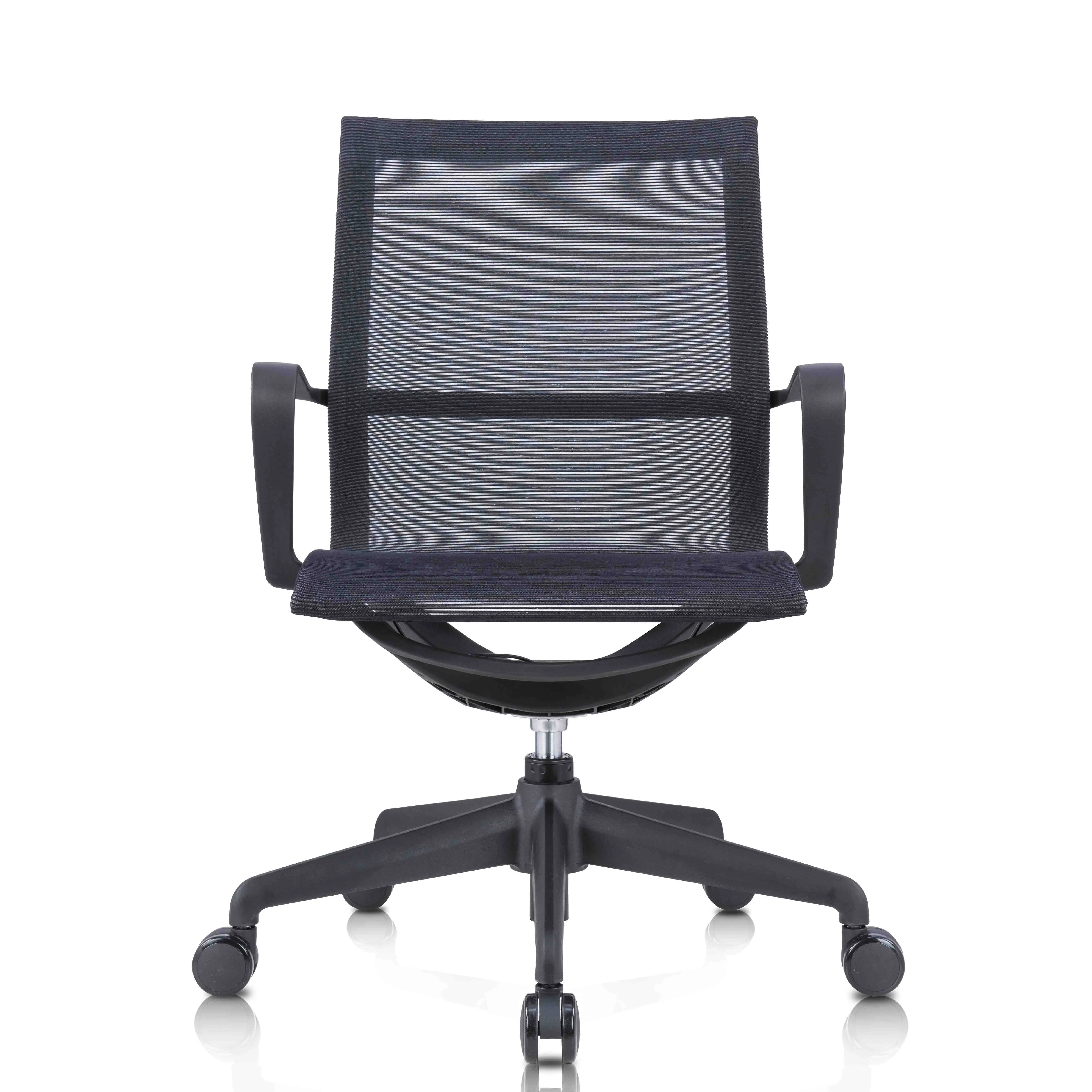 
Office Furniture Stylish Simple Design Swivel Black Full Mesh Office Staff Chair 