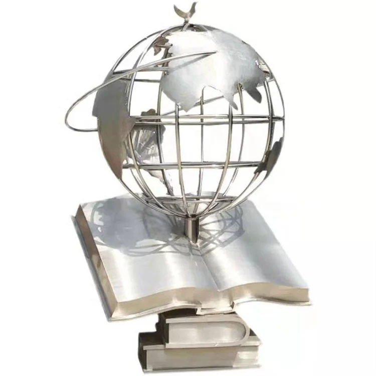 Stainless steel garden sculpture stainless steel globe sphere stainless steel globe