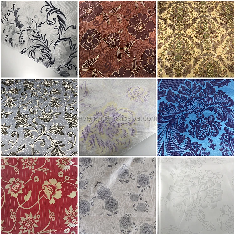 EVEREN Customized logo 65gsm 70gsm 80gsm 100% Polyester Printed Mattress Ticking Tricot Fabric