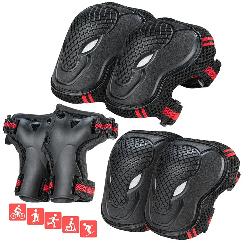 Skateboard Ice Roller Skating Protective Gear Elbow Knee Pads Wrist Safety Guard Cycling Riding Helmet Protector for Kids Adults