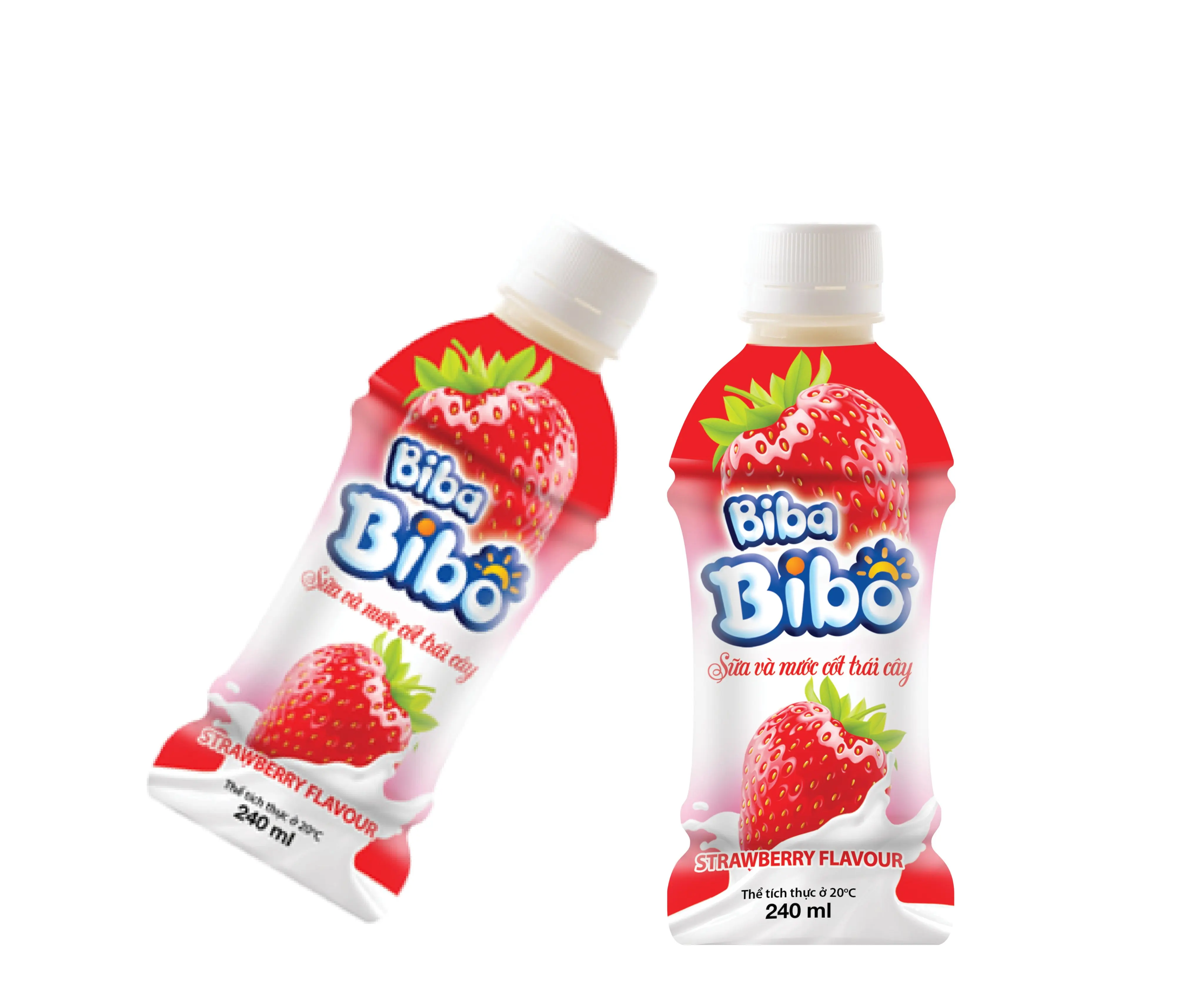 2021 Nutrition Milk Bibabibo Flavored Milk Bottle Orange flavored Strawberry flavored 350ml