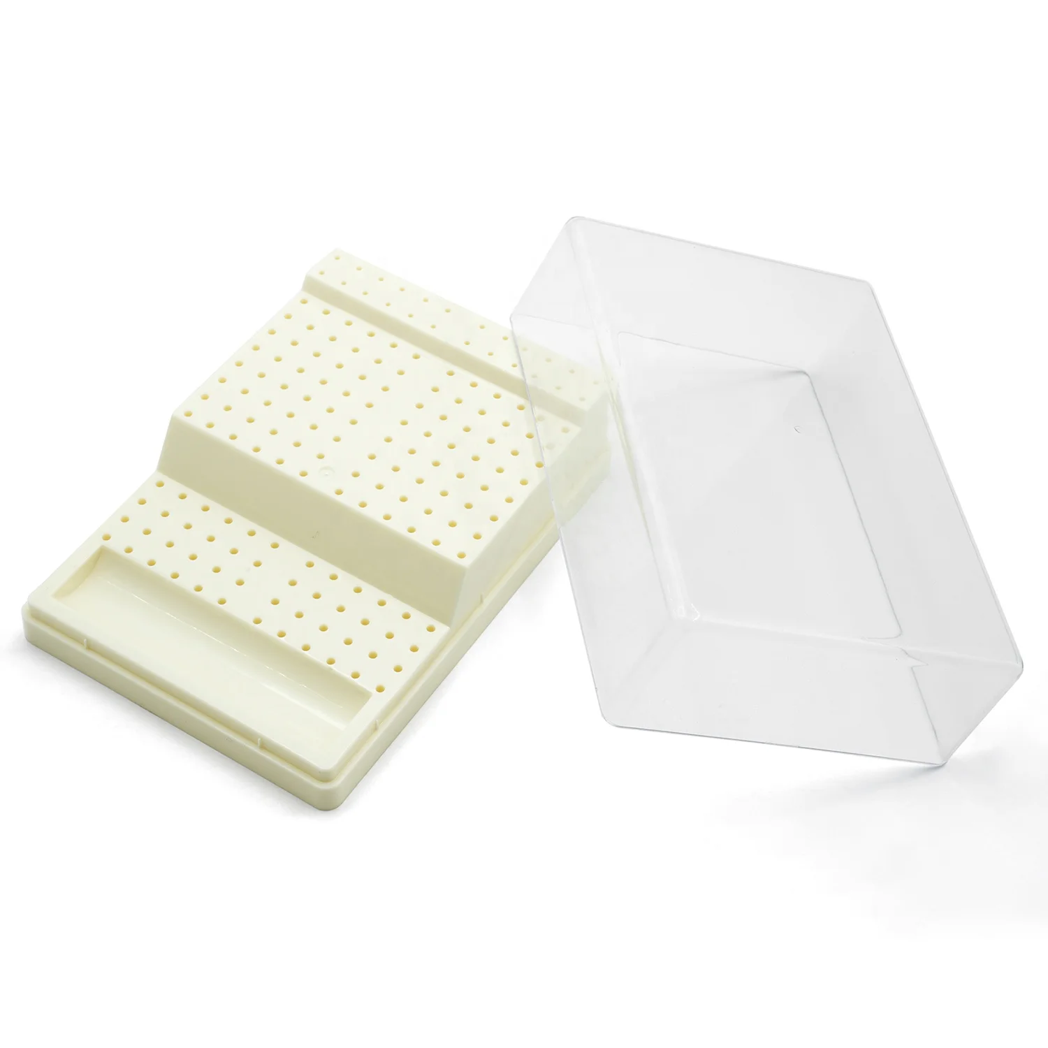 168 Holes Bur Holder Autoclave Sterilizer Case Disinfection Box Plastic Dental Burs Box Block Holder Dentistry Supplies