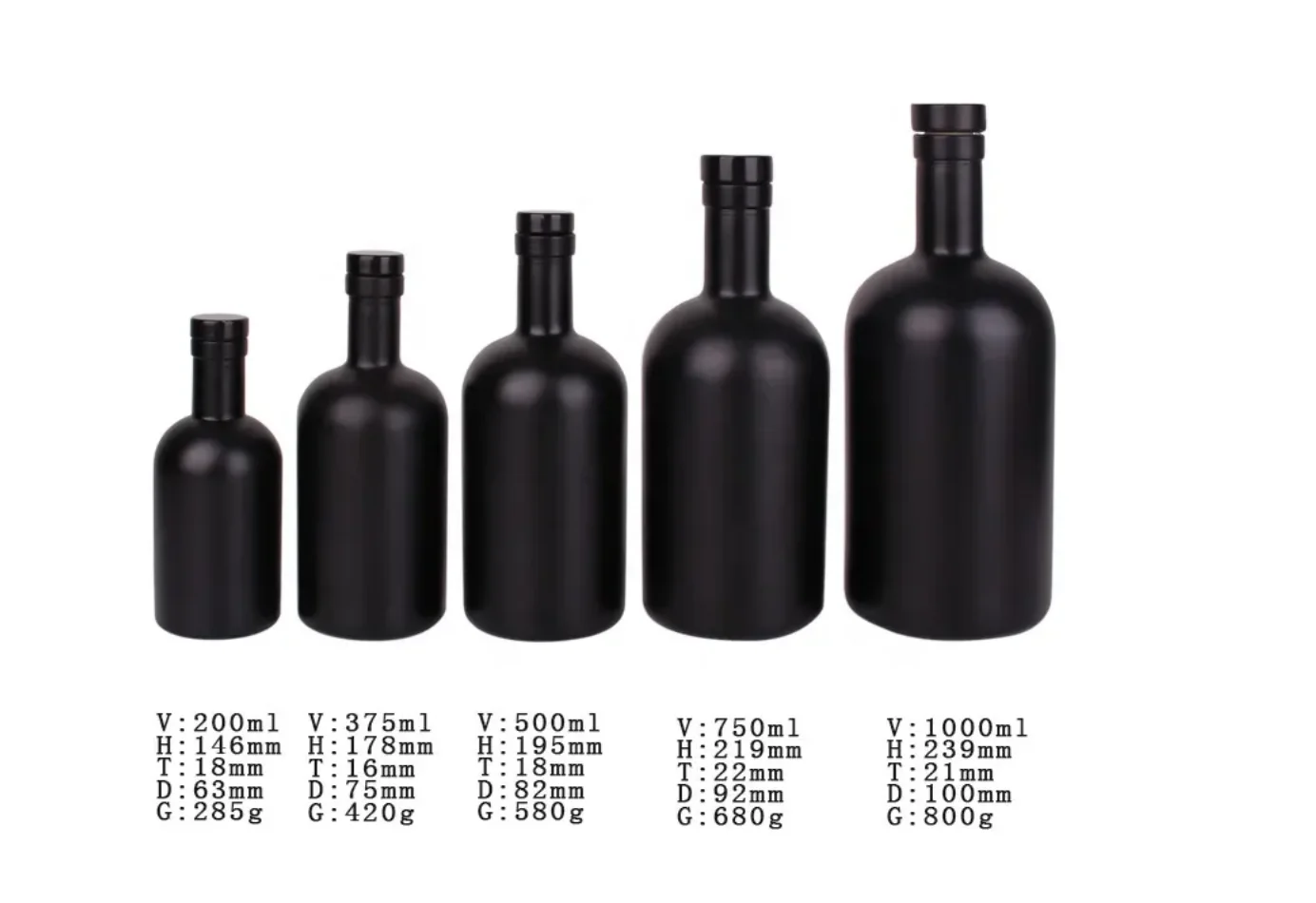 Empty Liquor Spirits Glass Whiskey Bottles 500ml  Wine Glass Bottle Whiskey Mountain Bottles For Vodka Gin Whiskey