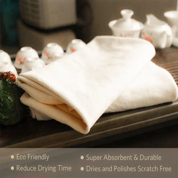 Natural Shammy Super Absorbent Real Leather Lint Streak Free Esun Chamois Drying Cloth Towel For Car Wash Auto Detailing