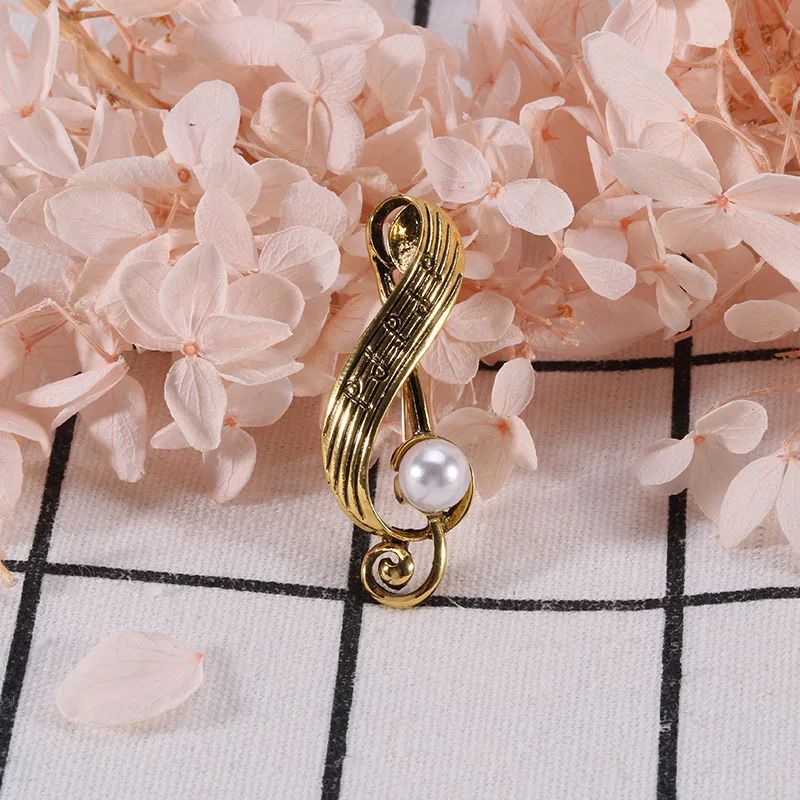 Korean personalized creative alloy oil dripping music symbol Brooch
