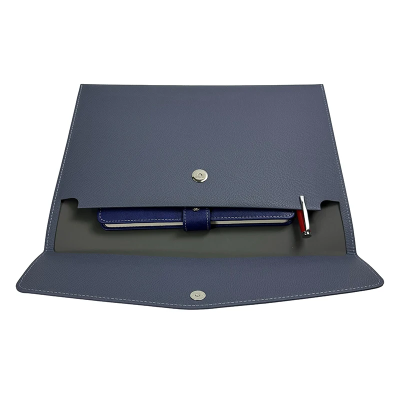 Receipt Contract PU Leather A4 File Folder Document Holder Envelope Folder Case with Snap Closure