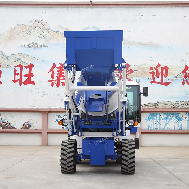 
auto feeding small 3 cubic meters self loading mobile concrete mixer truck 