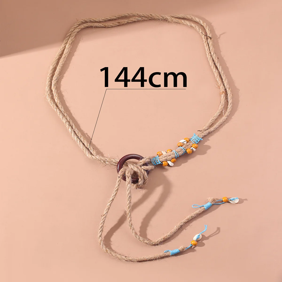 Customized Women Waist Rope Woven Hemp Rope Waist Chain Thin Waist Belt For Clothing Accessory