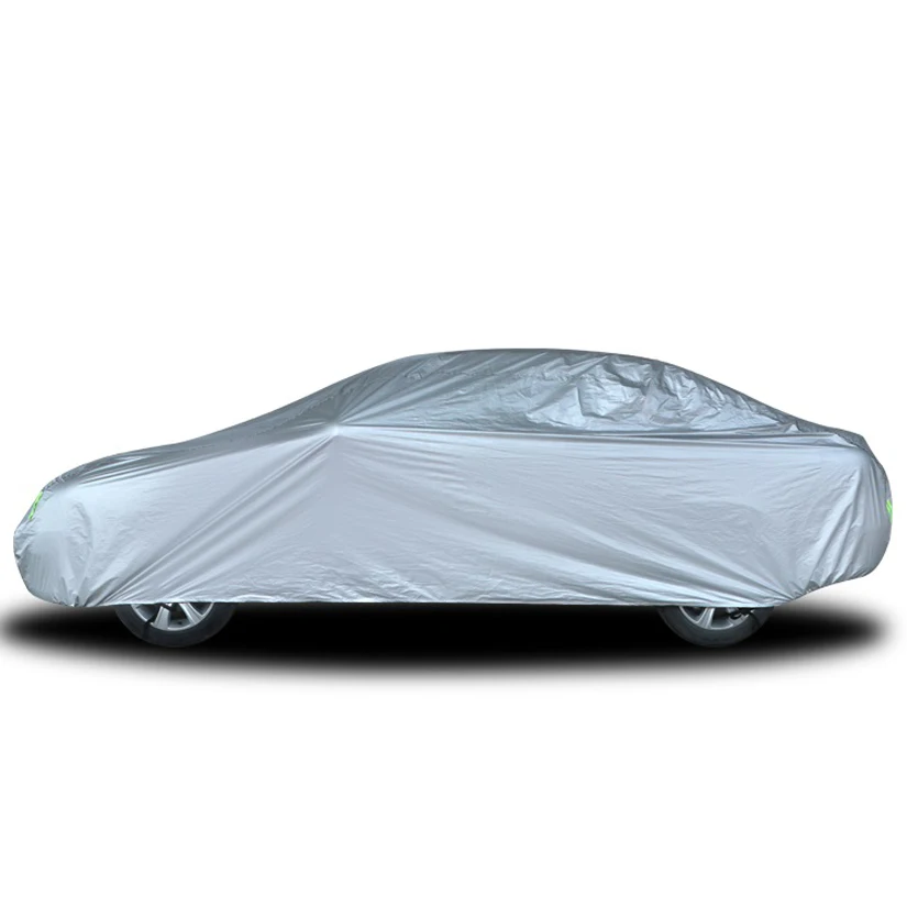 Waterproof UV Protective PEVA And PP Cotton Breathable All Weather  Car Cover with 6 reflective stripe