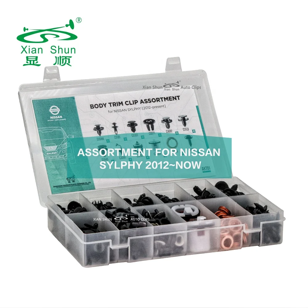 XianShun Assortment Kit Auto Fastener Clips for Nissan SYLPHY 2012~Present Universal Car Repair Package