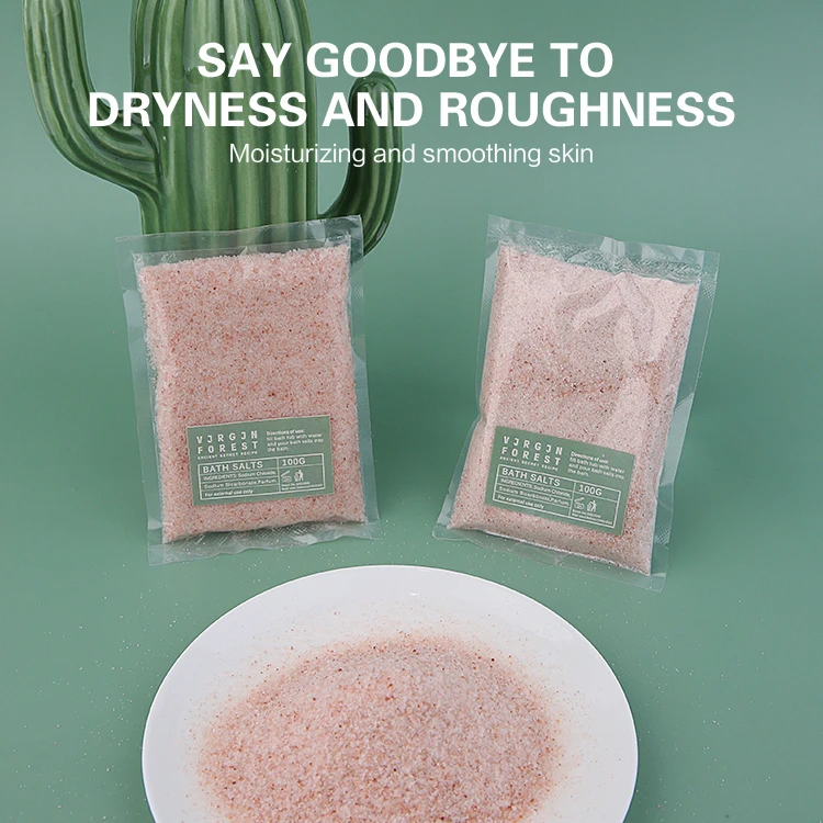 OEM Wholesale Private Label Herbal Crystal Vegan Natural Rose Lavender Organic Dead Sea Bath Salt with Flowers
