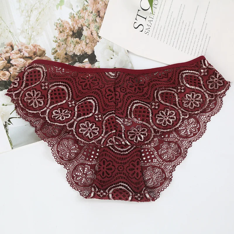 Sexy Seamless Panties For Women Pure Desire Mid-waist Ice Silk Bikini Butt Lift Briefs No Feeling Comfortable Cotton Crotch