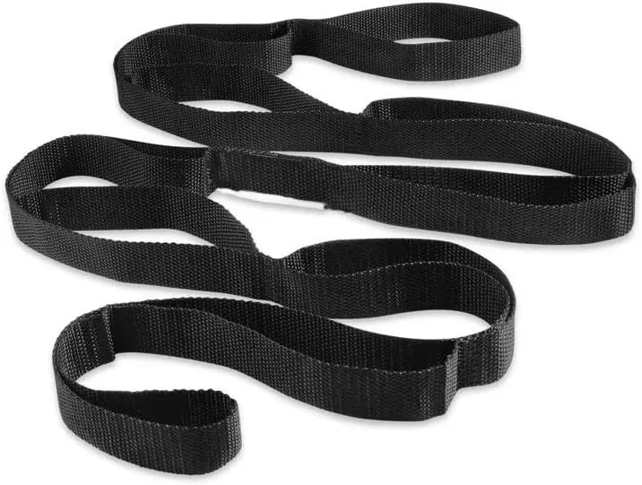 Yoga Strap for Physical Therapy Fitness Non-Elastic Stretching Resistance Band Custom Printed Long Resistance Band For Home Gym