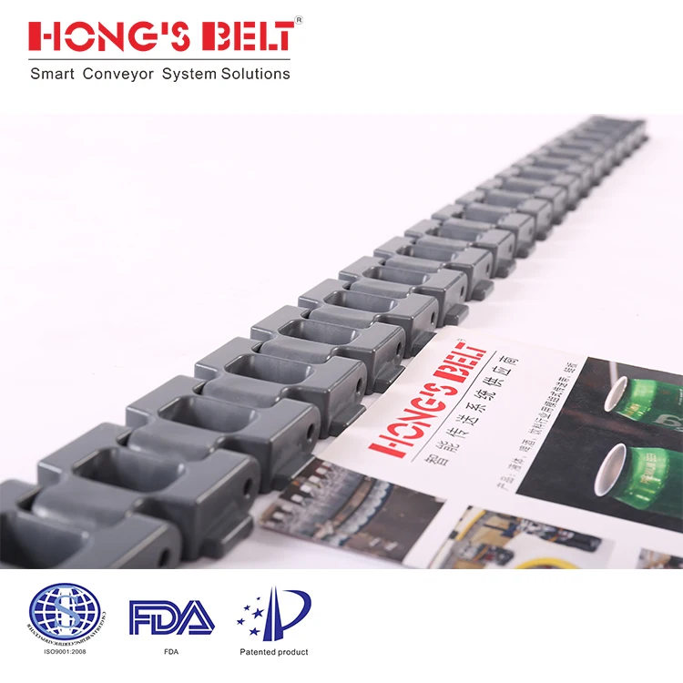 Hongsbelt HS-F3000A-TAB Side Flexing Knuckle Chain Plastic chain Conveyor Belt  High Quality Sprocket Drive Modular Belt