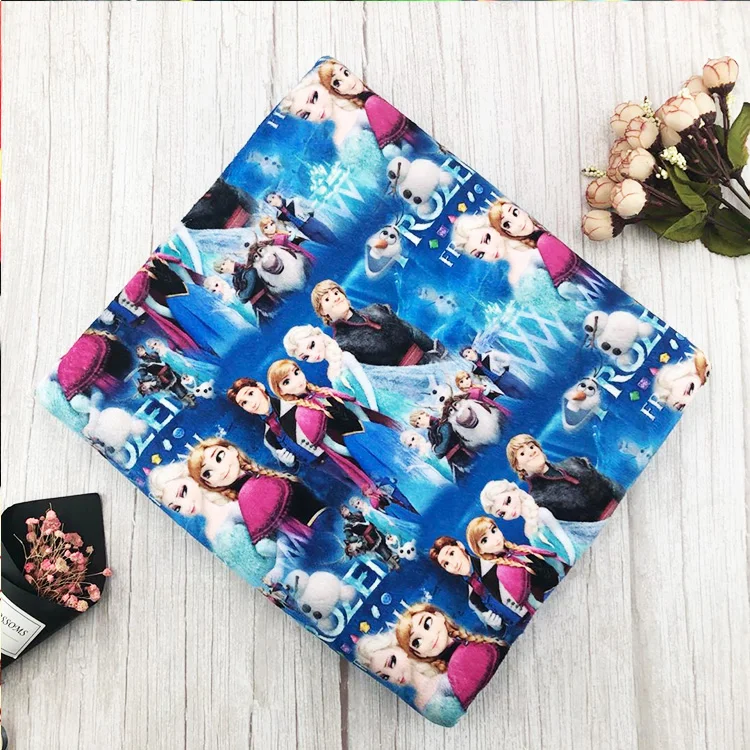 Лидер продаж, индивидуальная цифровая печать, мультяшный дизайн, ткань Minky для детского одеяла