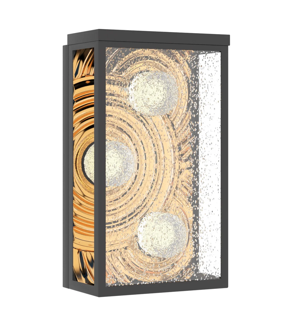 
Manufacturer wholesale Black/Golden LED 20W outdoor wall lighting cast clear texture 