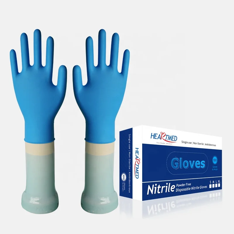 Manufacturer Powder-Free Nitrile Disposable Gloves Food Safe Dish Restaurant Powder Free Nitrile Hand Gloves